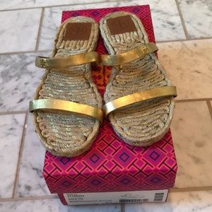Tory Burch two band espadrille slide
